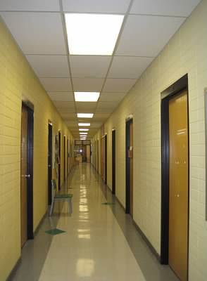 Third floor of Eddy hallway, before