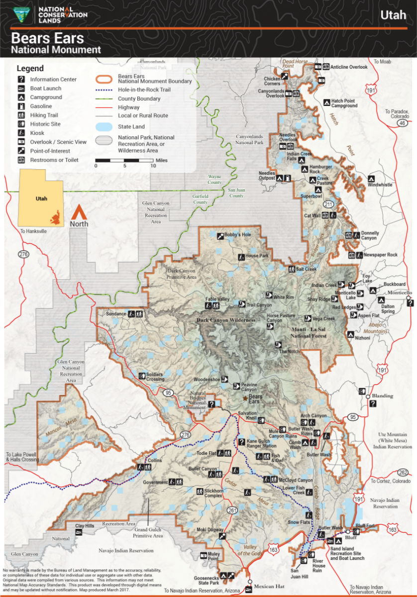 Map Of Bears Ears Public And Environmental History Center Colorado