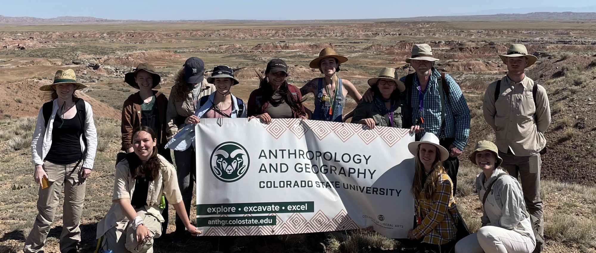 group photo of 2021 CSU Paleontology Field School