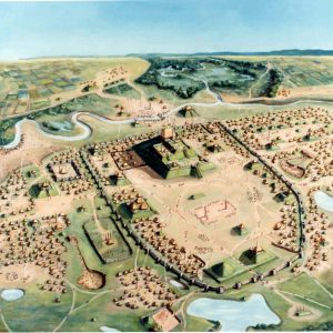 Rendering of Cahokia by William Iseminger. Courtesy of Cahokia Mounds State Historic Site