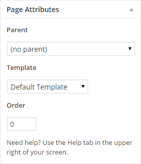 screenshot to add page attributes