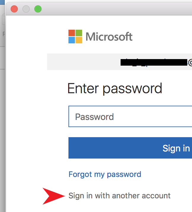 Screenshots - Microsoft password prompt