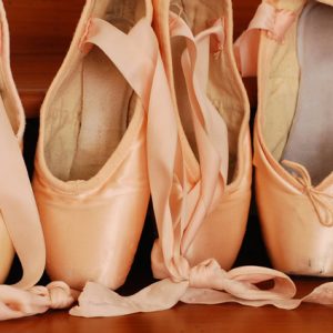 A photo of ballet slippers