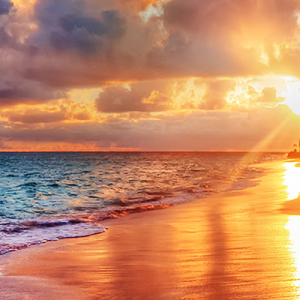 Colorful Sunset on the beach