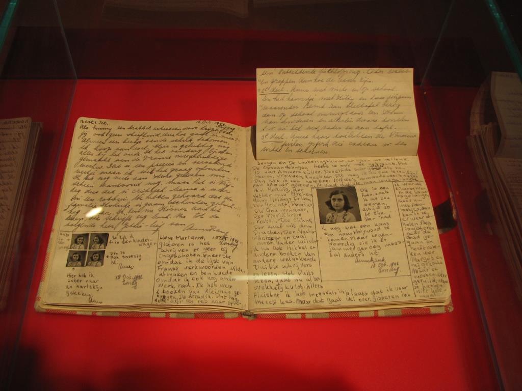 Pages from Anne Frank's real diary