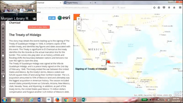 Story Map entry with map and information about the Treaty of Hidalgo
