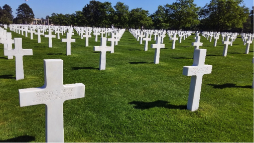 The cemetery above Omaha Beach