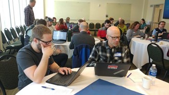 Poudre School District teachers and history department faculty gathered for professional development training