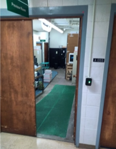 a picture of an open door leading to the Ramp Room