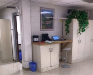 an image of a desk where the intern worked