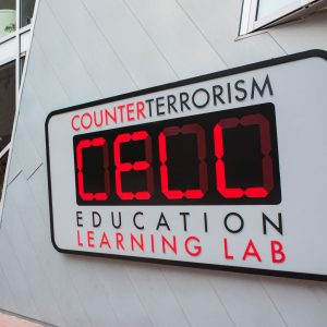 Counterterrorism education learning lab exhibit in Denver