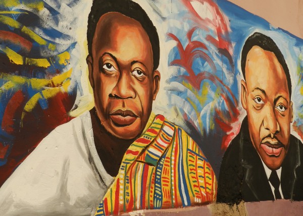 Mural of Dr. Martin Luther King Jr. and Dr. Kwame Nkrumah.