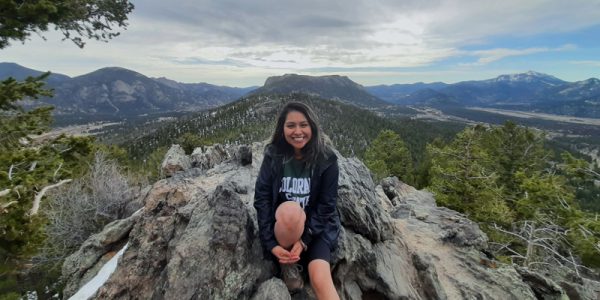 Kristy Ornelas visiting Rocky Mountain National Park