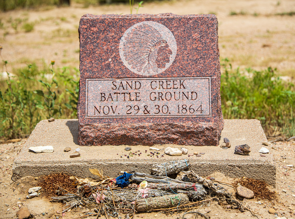 Marker of the Sand Creek Massacre Historic Site