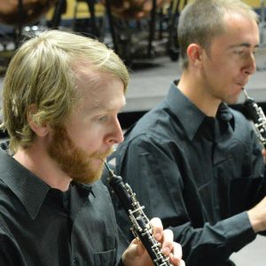 Faculty Chamber Winds oboes performing