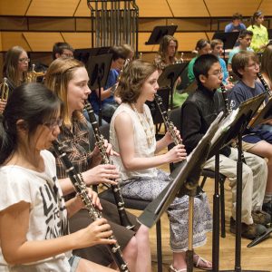 Middle School Outreach Ensembles Clarinet students performance photo