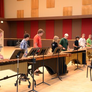 Pre College Percussion Camp students pictured