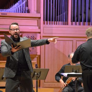 John Seesholtz pictured performing in Organ Recital Hall