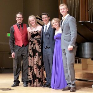 Singer of the Year students pictured in Organ Recital Hall
