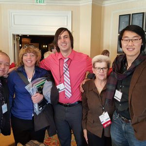 Margaret Miller pictured with Viola Alumni at the 2016 CMEA Conference