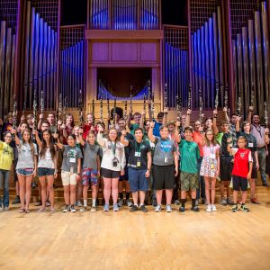 Jr. Lift Clarinet Academy group photo in the Organ Recital Hall