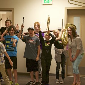 Middle School Outreach Ensemble Carnival participants pictured