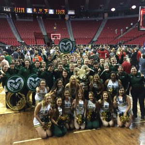 CSU Pep Band and Spirit Squad Best in the West 2016 group photo