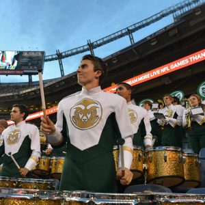 Anthony Lederhos pictured performing with CSU Marching Band