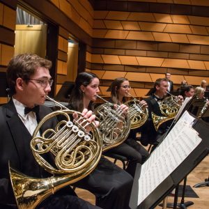 Symphonic Band horn section pictured