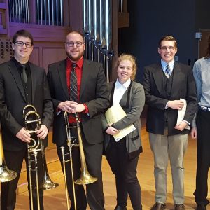 Erin Carlson, pictured with fellow students