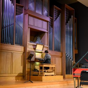 Joyce Jones pictured performing during Organ Week
