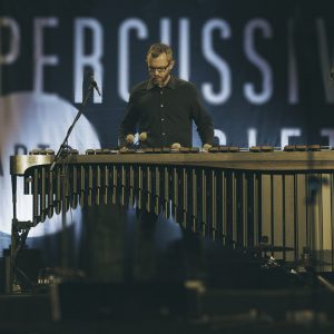 Eric Willie pictured playing marimba