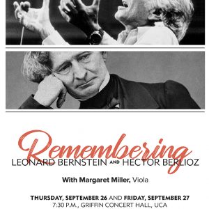 CSU University Symphony Orchestra 2019 Remembering Leonard Bernstein and Hector Berlioz promotional poster