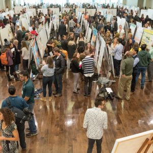 Graduate students display their research