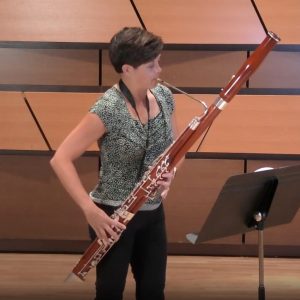 Cayla Bellamy pictured playin the Bassoon