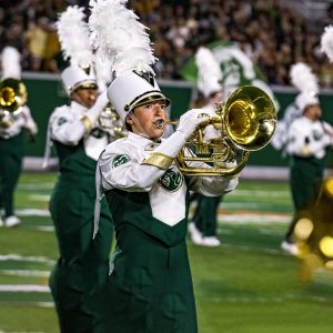 Marching Band student