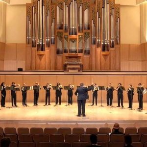 CSU Trombone Choir performing at ITF 2023