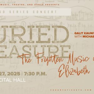 Virtuoso Series Promotional Screen for 1/27/25 Galit Kaunitz and Michael Bunchman Buried Treasure concert
