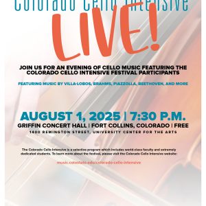Colorado Cello Intensive promotional poster