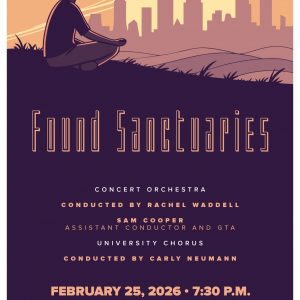2026 Concert Orchestra Found Sanctuaries Concert promotional poster