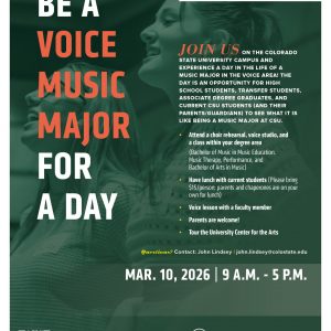 Spring 2026 Be A Voice Major For A Day promotional poster