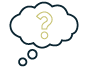 Question mark cloud icon