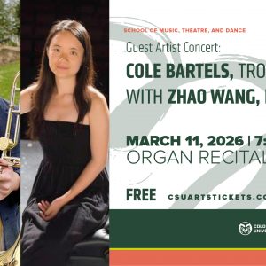 2026 Guest Artists Cole Bartels and Zhao Wang Concert promotional screen