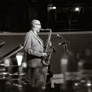 Peter Sopmmer playing saxophone