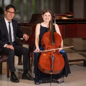 Meredith Blecha-Wells and Sun Min Kim with instruments
