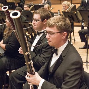 Bassoon section of the Symphonic Band pictured