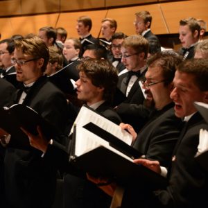 Promotional Photo of University Mens Chorus Singing