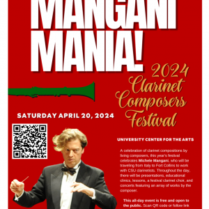 2024 Clarinet Composers Festival Mangani Mania Promotional Poster