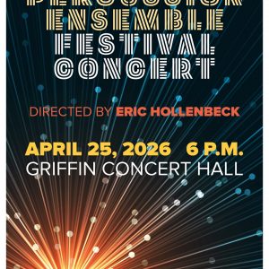 2026 Percussion Ensemble Festival Concert promotional poster