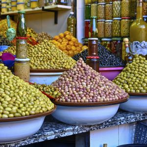 Olives at a market in Marrakech
